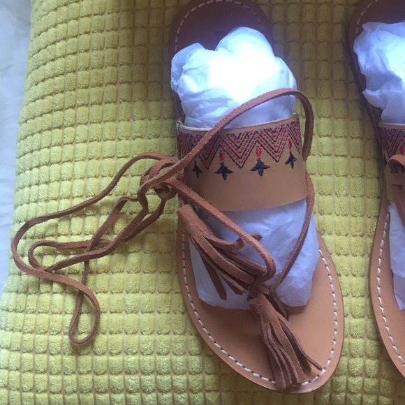 Soludos leather lace up sandals - Picture 2 of 6